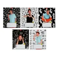 Тетрадь 12 листов в клетку Calligrata &laquo;Влад Бумага&raquo;, обложка мелованный картон, МИКС