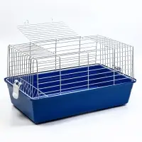 Клетка усиленная для кроликов, 60 х 36 х 32 см, синяя
