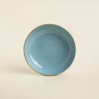 Набор тарелок глубоких фарфоровых SL Home &laquo;Аззура&raquo;, 18,5&times;5 см, цвет бирюзовый