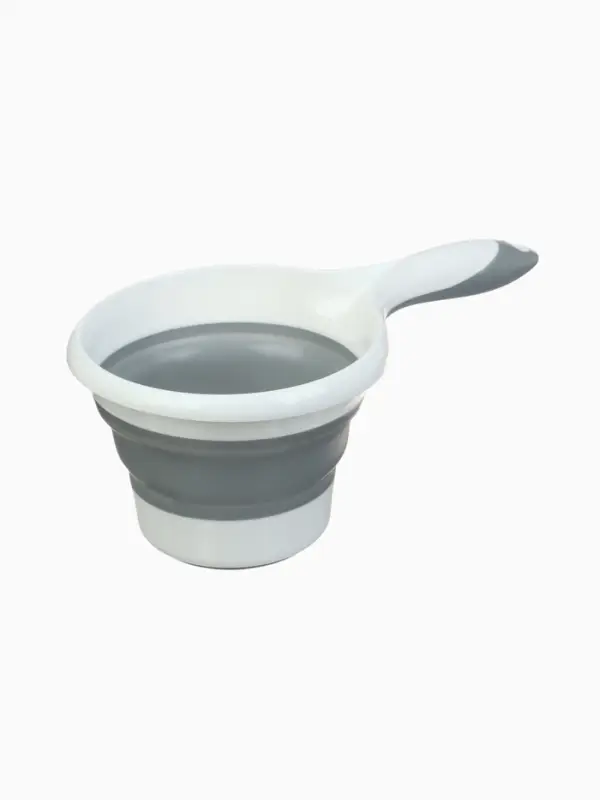 Ковшик для купания детский, складной, 1 л, цв. белый/серый
