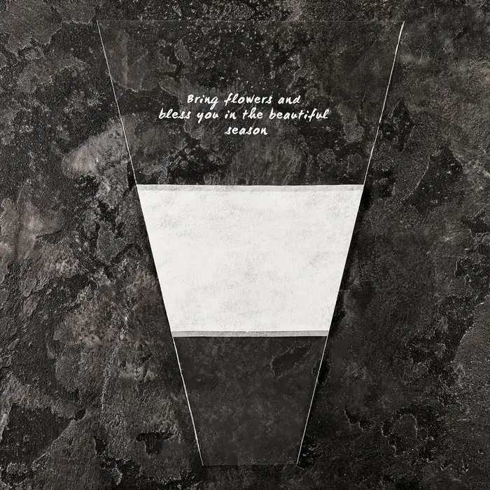 Пакет конус для цветов, с нетканым материалом, 26+7&times;37 см, белый