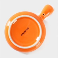 Кокотница фарфоровая Magistro &laquo;Церера&raquo;, 80 мл, d=7,5 см, цвет оранжевый