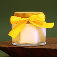 Свеча новогодняя в банке &laquo;Исполнения заветной мечты&raquo;, аромат ваниль, 6,5 х 5,5 см