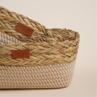 Корзины для хранения ручной работы SL Home, 2 шт: 28&times;18&times;10 см, 30&times;20&times;12 см