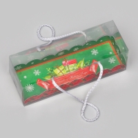 Кондитерская упаковка под рулет "Счастливого Нового года", 22,5 х 7,8 х 7,8 см