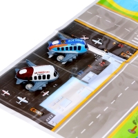 Набор машинок &laquo;Безумные гонки&raquo;, металлические, инерция, игровой коврик, в детском ящике на колёсах с крышкой, 50 шт.