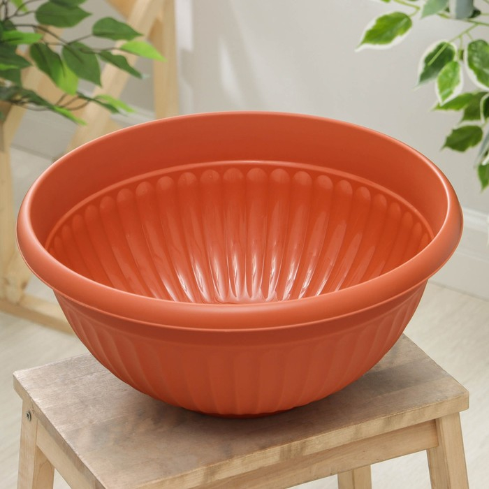 Кашпо-миска &laquo;Ливия&raquo;, d=40 см, 11,5 л, цвет терракот