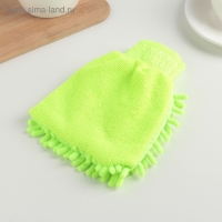 Варежка для уборки Доляна &laquo;Букли&raquo;, микрофибра односторонняя, 15&times;20 см, цвет МИКС