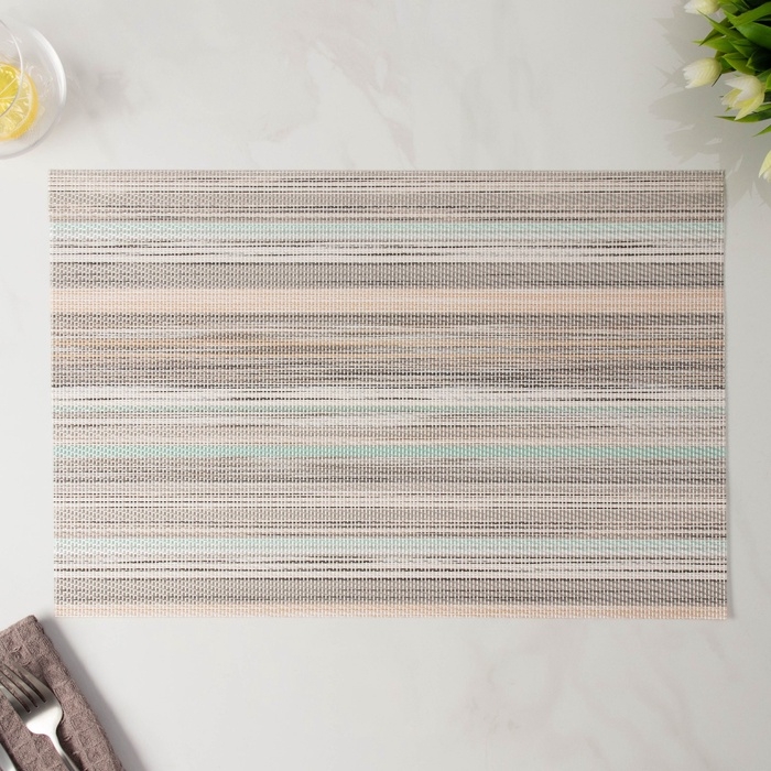 Салфетка сервировочная на стол &laquo;Дождь&raquo;, 45&times;30 см, серая