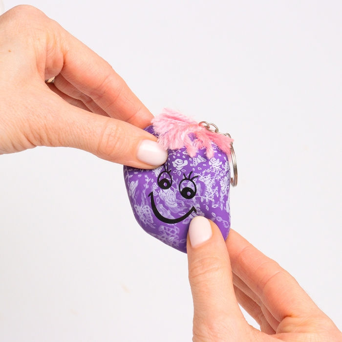 Брелок мялка &laquo;Забавная рожица&raquo;, с мукой, в пакете