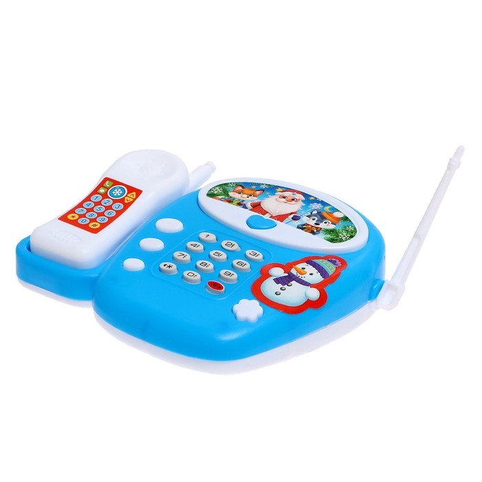 Музыкальный телефон стационарный &laquo;С Новым годом&raquo;, русская озвучка, работает от батареек