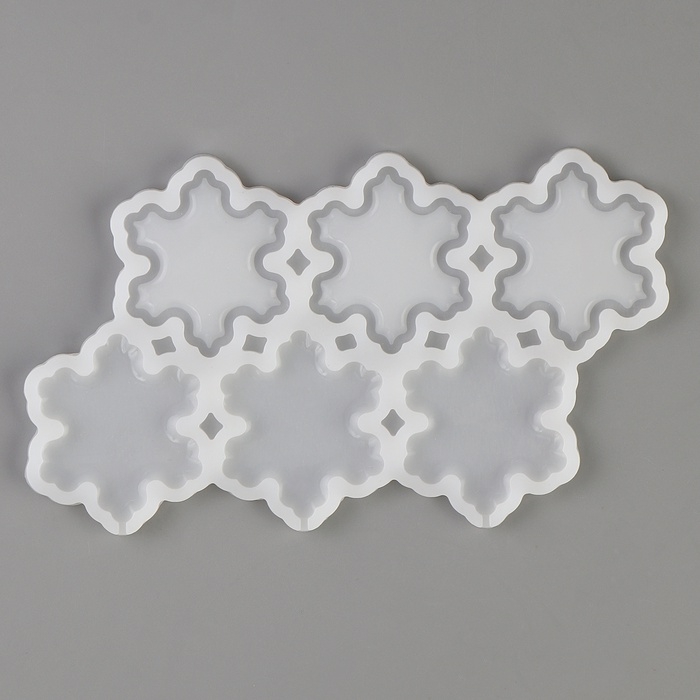 Молд силиконовый &laquo;Снежинки&raquo;, универсальный 17,5 &times; 13 &times; 0,3 см