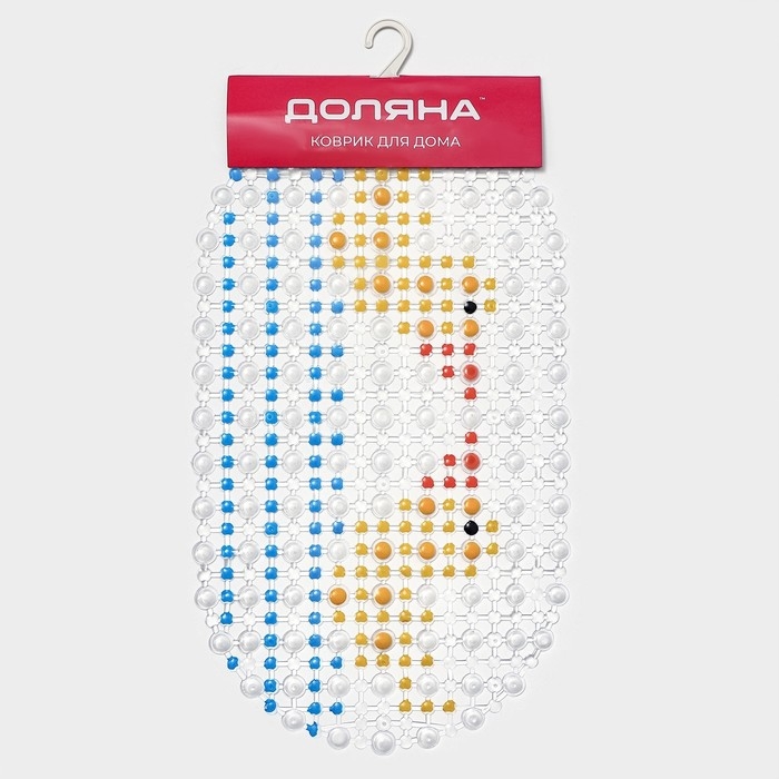 Коврик противоскользящий в ванну на присосках Доляна &laquo;Влюблённые уточки&raquo;, 35&times;65 см