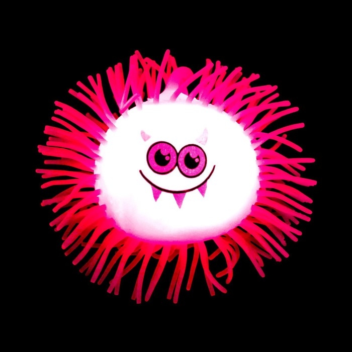 Мяч детский резиновый ёжка &laquo;Томми&raquo;, резиновый, световой, цвета МИКС