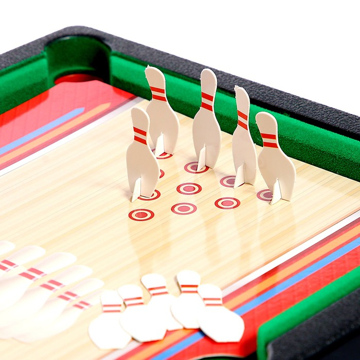 Настольный бильярд &laquo;6 в 1: бильярд, стикбол, стикбоулинг, стик гольф, фингербол&raquo;, от 2 игроков, 5+