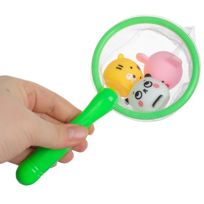 Набор игрушек для ванны &laquo;Кругляшики&raquo; + сачок + 3 пвх игрушки, Крошка Я