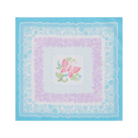 Платки носовые женские Этель "Нежность" 30*30 см, (набор 12 шт), рис. МИКС,100% хл