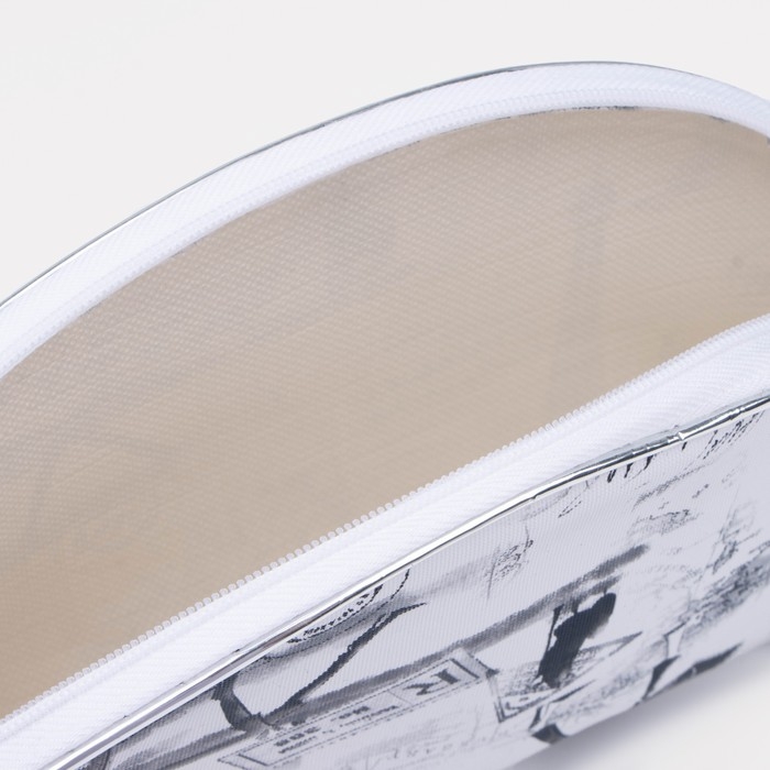 Набор косметичек 5 в 1 на молниях, цвет серый