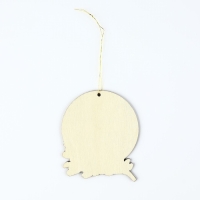 Ёлочная игрушка новогодняя &laquo;2025&raquo;, на Новый год, светится в темноте, дерево, 7,8 х 9,5 см