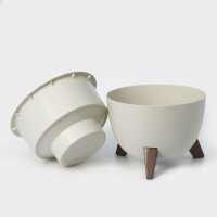 Кашпо на ножках &laquo;Флориан&raquo;, 5.5 л (объём внутренней вставки 4.2 л), d=25 см, h=18.5 см, цвет белый ротанг