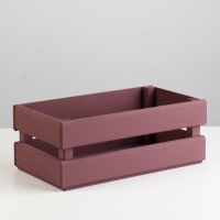 Кашпо деревянное 24.5&times;13.5&times;9 см "Двушка Лайт", двухреечное, бордовый тёмный Дарим Красиво