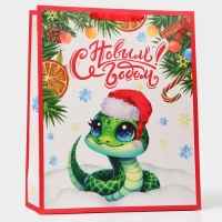 Новый год. Пакет ламинированный вертикальный "Змейка", XL 40 &times; 49 &times; 19 см.