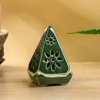 Подсвечник "Пирамидка" керамика, цв. МИКС, 8х8х12 см