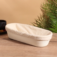 Корзинка с тканевым подкладом, 35х16х8 см, ротанг