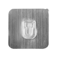 Держатель настенный, 2 шт, ТУНДРА krep, с клейкой поверхностью, 60х60 мм, цвет хром