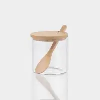 Сахарница "Эко" с бамбуковой крышкой и ложкой, 300 мл