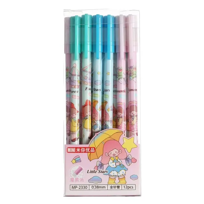 Ручка гелевая со стираемыми чернилами Calligrata, 0.38 мм, стержень синий, корпус с &laquo;Аниме&raquo;, МИКС