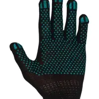 Перчатки садовые, хб, вязка 10 класс, 3 нити, размер 9, с ПВХ точками, чёрные