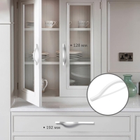 Ручка-скоба CAPPIO RSC040, м/о 128 мм, цвет белый, 4 шт.