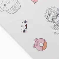 Наклейки детские, раскраска, 3 листа, А5 &laquo;Аниме&raquo;