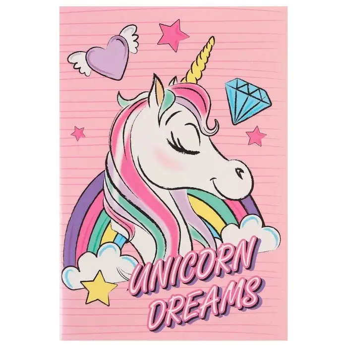 Блокнот А6 32 л на скрепке &laquo;Минни Маус&raquo;, Единорог