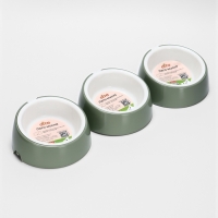 Лего-миска для животных с наклоном "Юта" 0,3л бело- фисташковый