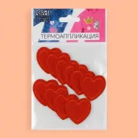 Термоаппликация &laquo;Сердце&raquo;, 3&times;3 см, красная