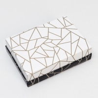 Коробка подарочная &laquo;Осколки&raquo;, черно-белые, 21 х 15 х 5 см