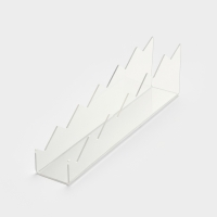 Горка для теней 4*24*7 см, 6 мест,  оргстекло 2 мм, цвет прозрачный В ЗАЩИТНОЙ ПЛЁНКЕ