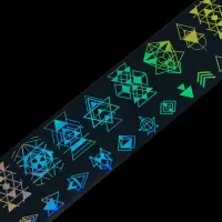 Фольга для ногтей &laquo;Геометрия&raquo;, с рисунком, переводная, голографическая, 4&times;80 см, в пластиковом футляре, серебристая