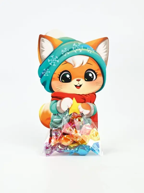 Пакетик под сладости &laquo;Зимний котик&raquo;