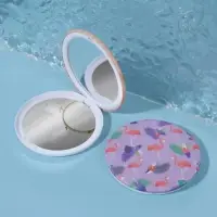 Зеркало складное &laquo;Flamingo Love&raquo;, d = 7,5 см, рисунок МИКС