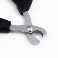 Ножницы-когтерезы "Пижон" Premium с эргономичной ручкой, чёрно-бежевые