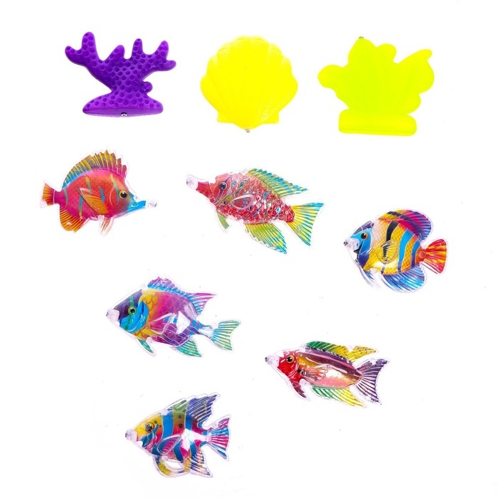 Рыбалка &laquo;Красивые рыбки&raquo; 9 рыбок, удочка, в пакете