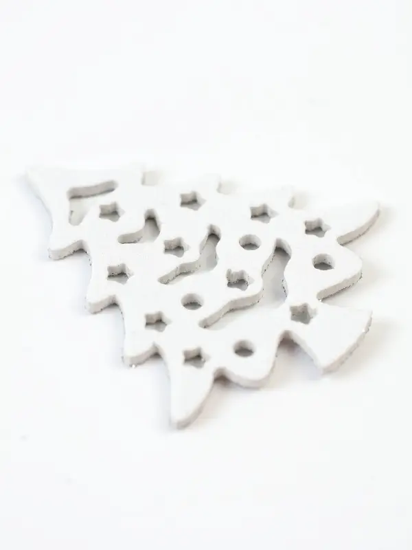 Декор "Серебряные елочки", набор 6 шт.