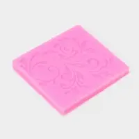 Молд для заливки Доляна &laquo;Вензель&raquo;, силикон, 6&times;5.5 см, розовый