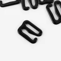 Крючок для бретелей, металлический, 10 мм, 20 шт., чёрный