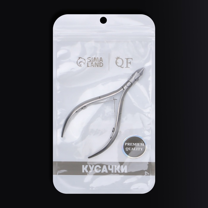 Кусачки маникюрные для кутикулы &laquo;Premium&raquo;, двойная пружина, 10,5 см, длина лезвия - 7 мм, на блистере, цвет серебристый