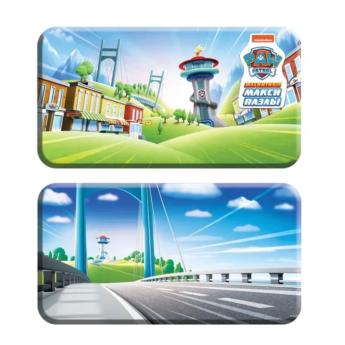 Магнитные макси-пазлы в металлической коробке "Щенячий патруль"