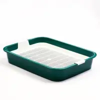 Туалет "Белла мини" для кошек, с сеткой, 35 х 26  х 6 см, Зеленый